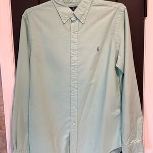 Polo Ralph Lauren Men's Mint Green Button Down Shirt Slim Fit large